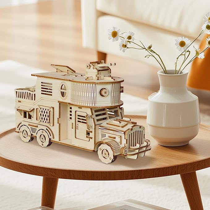 3D Wooden Puzzle for Adults, DIY Motor Home Model, Creative Assembly Model Building for Adults, DIY Assembly Puzzle, Woodcraft Kit for Christmas Day