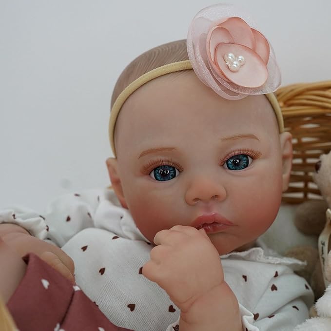 Lifelike Reborn Baby Dolls,17" Realistic and Cute Reborn Baby Boy Jack,Newborn Baby Dolls Full Body Vinyl with Toy Accessories for Kids Age 3 +