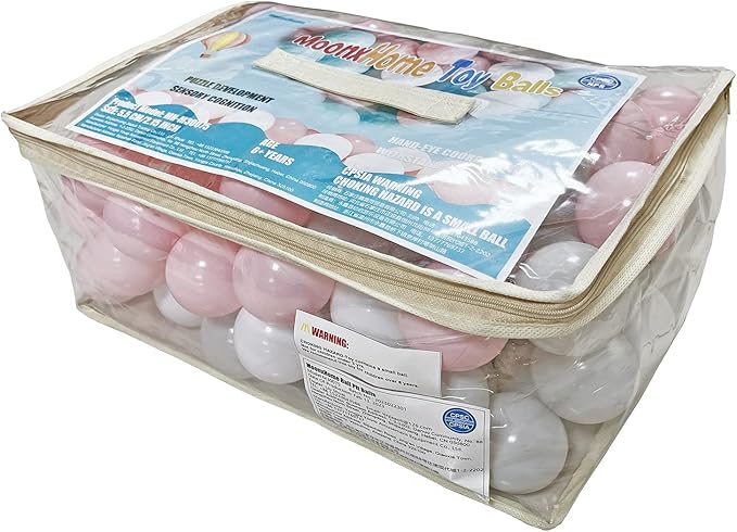 MoonxHome Ball Pit Balls for Toddlers, BPA Free Crush Proof Plastic Toy Balls for Ball Pit, Children's Pool Water Toys, Macaron Ocean Balls for Play Tent 2.15 Inch Pack of 100…