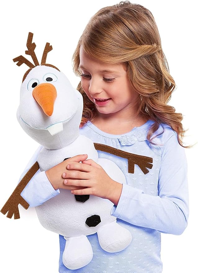 Disney's Frozen 15-inch Olaf Plush Stuffed Toy for Kids Ages 3-5, White, Snowman, Officially Licensed Kids Toys for Ages 2 Up by Just Play