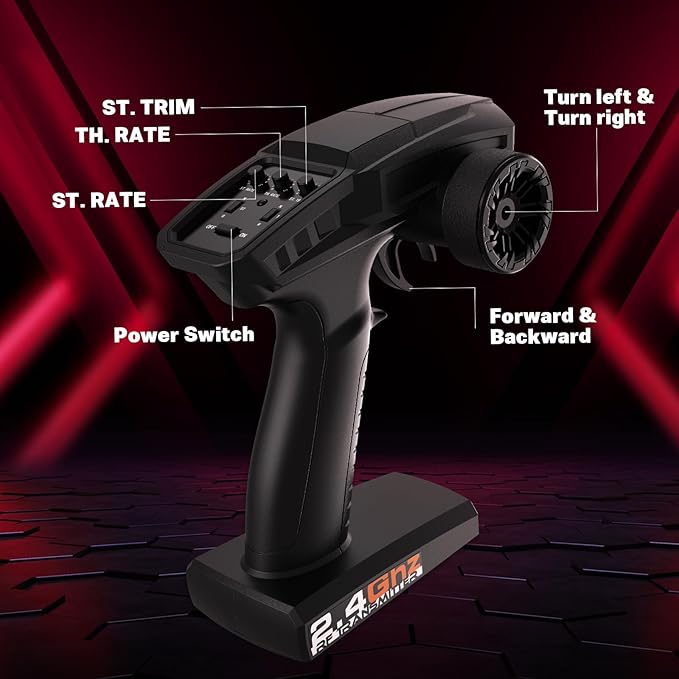 1:14 Brushless Fast RC Car for Adults - Remote Control Car 60KM/H High-Speed 4x4 Off-Road RC Truck, All Terrain Remote Control Truck with 4WD Oil-Filled Shocks for Kids Adults Boys Gifts