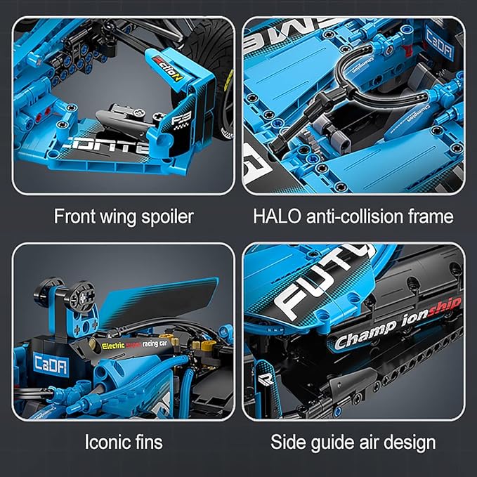 NEWRICE Formula 1 Racing Car Building Set, MOC 1:8 Scale Model Building Blocks Toys,for for 12+ Years Kids Adults(1667 Pieces)