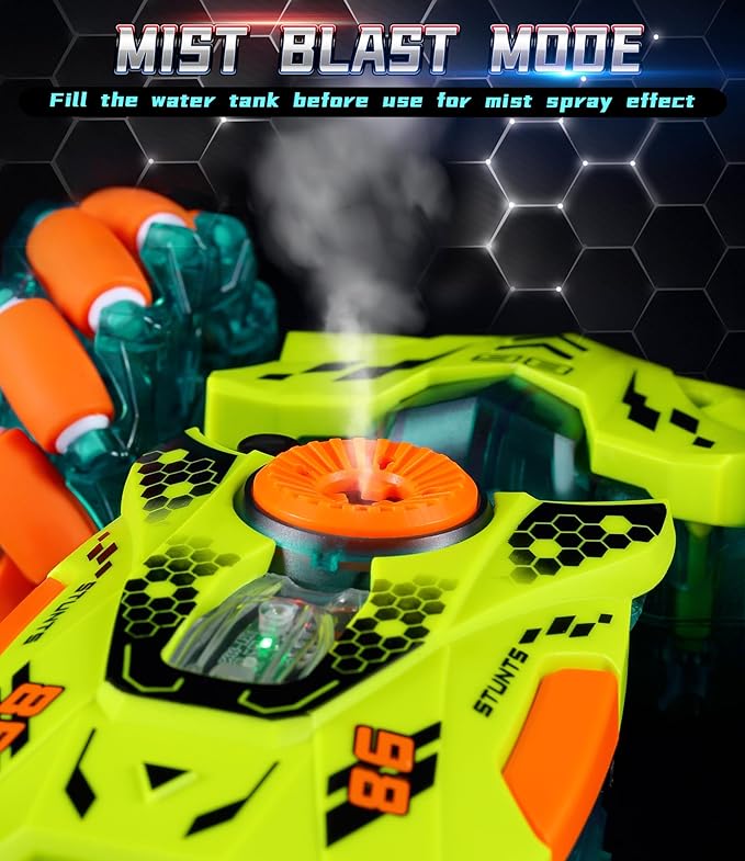 A ALPHA Gesture Remote Control Car, RC Stunt Car with 360° Flips 2.4GHz 4WD Remote Control Toy with Lights Music Birthday Xmas Gift for Boys 5 6 7 8-12 Year Old