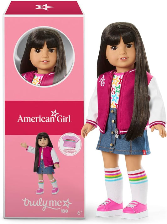 American Girl Truly Me 18-inch Doll #130 with Brown Eyes, Straight Black-Brown Hair, Light-to-Medium Skin, for Ages 6+