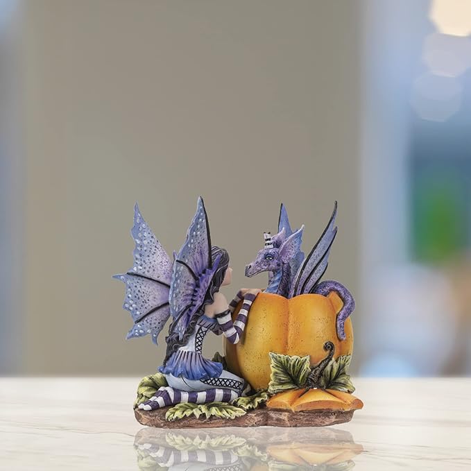 Pacific Giftware Dragon and Fairy Hide & Seek Figurine, Medieval Gothic Home and Bedroom Decor, Collectible Fantasy Decoration Figurine, 5.7 Inches