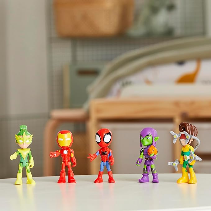 Spidey and his Amazing Friends Marvel, Friends & Foes Pack, 5 Action Figures, 4-Inch, Preschool Super Hero Toys for Kids Ages 3 and Up (Amazon Exclusive)