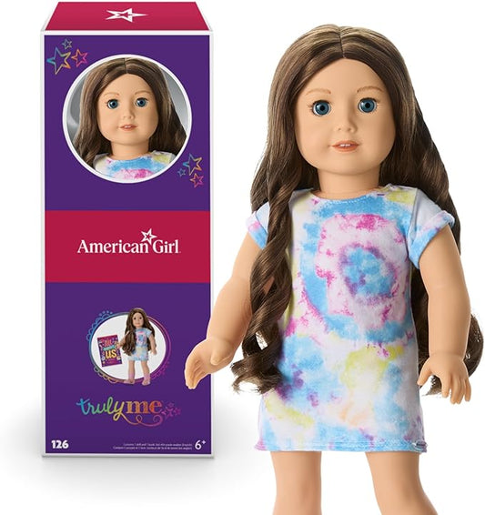 American Girl Truly Me 18-inch Doll #126 with Blue Eyes, Wavy Brown Hair, Light Skin w/Warm Olive Undertones, for Ages 6+