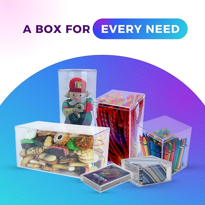 4-Pack Clear Hard Plastic Funko Pop Protector Display Cases for 4" Figures, Stackable Display Cases, Made in USA by Gary Plastic Packaging