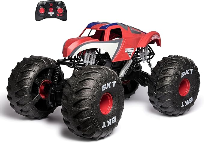 Monster Jam Marvel Mega Spider-Man RC Monster Truck, All-Terrain, Over 2 Feet Long, 1:6 Scale, Super Hero Kids Toys for Boys and Girls Ages 4 and Up