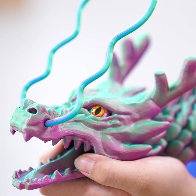 47.3inch Super Large 3D Printed Dragon Models,Flexible Joint Animal lacertid Figurines, 3D Printing Stuff Cheap,Stress Relief, Fidget restlessness, ADHD Toys, Surprise Fantasy Gifts (47.3inch)