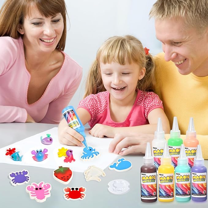 Magic Toy Water Toy Elf Toy Kit, Aqua Toy Fairy Water Gel Kit Creative Magic Toy Water Creation kit, 12 Magic Gels, Arts & Crafts DIY STEM Kits Children's DIY (12 Colors)