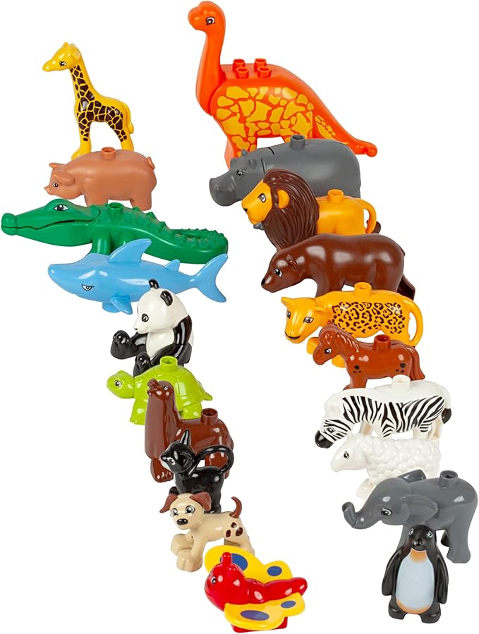 Animal Figures Building Blocks for Kids Preschool Toys, Animal Set for Kids - Compatible with Major Brands Building Blocks for Toddlers 1-6 (Animal Set) - STEM Building Toys