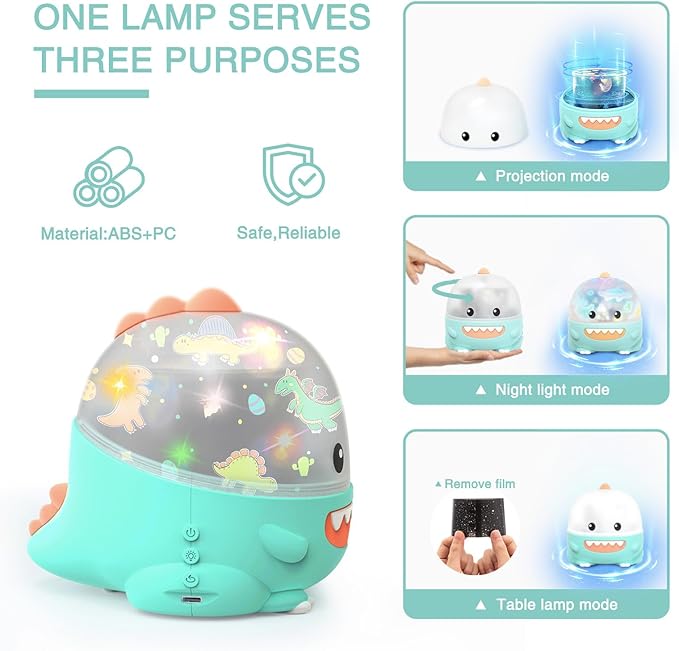 Dinosaur Toys for Kids 3-5, Dino Projector Baby Toys 6 to 12 Months, Christmas Birthday Party Xmas Gifts for 1-12 Year Olds Boys Girls Toys, Baby Toddler Children Kids Bedroom Decor