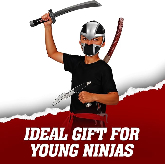 Liberty Imports Ninja Warrior Toy Weapons Role Playset Kids Pretend Play Dress Up Battles Costume Accessories