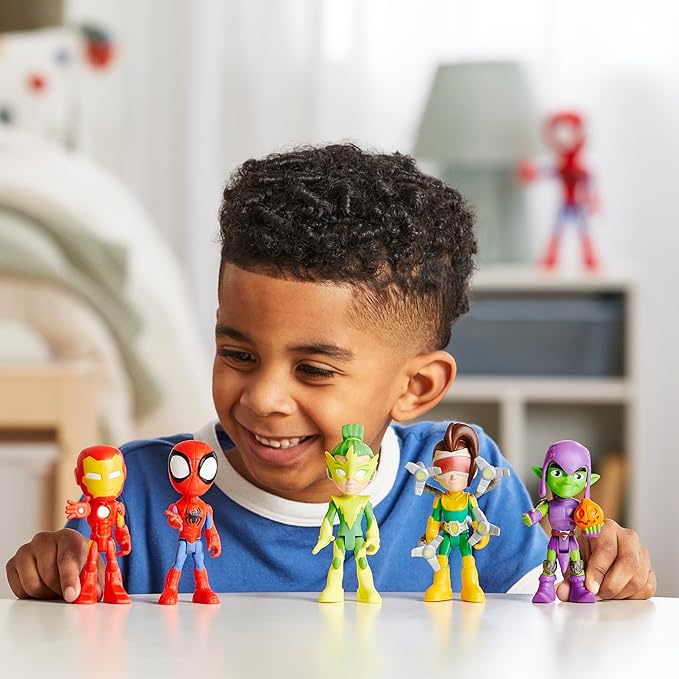 Spidey and his Amazing Friends Marvel, Friends & Foes Pack, 5 Action Figures, 4-Inch, Preschool Super Hero Toys for Kids Ages 3 and Up (Amazon Exclusive)