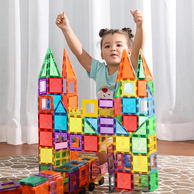 65-Piece Magnetic Building Blocks Set for Kids - Educational Construction Toys