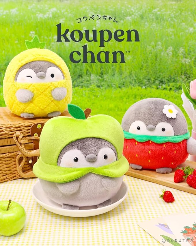 6" Green Apple Penguin Plush – Officially Licensed Collectible Stuffed Animal Soft Toy
