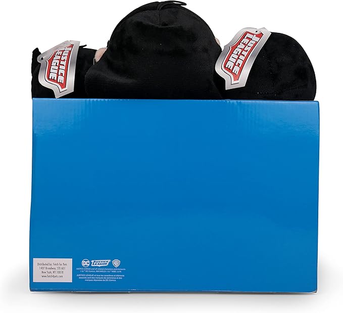 DC Comics for Pets Batman, Superman, and Wonder Woman Dog Toys | 15 pc Bulk Dog Toys with 9" Large Plush Squeaky Dog Toys from for Boutique Pet Shops & Small Businesses