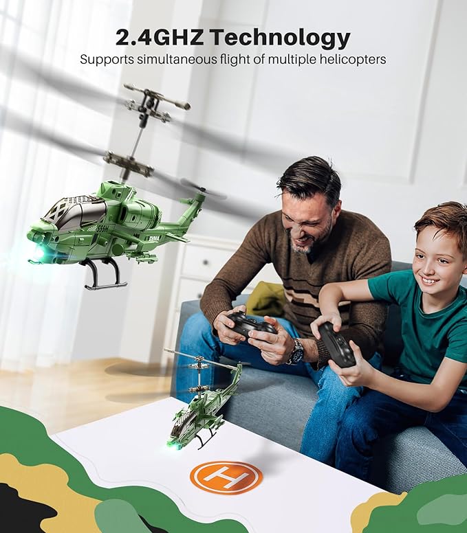 SYMA S55H Remote Control Helicopter, Military RC Helicopters with Cool Appearance Design, Upgraded Protection Function, Altitude Hold, for Kids Adults