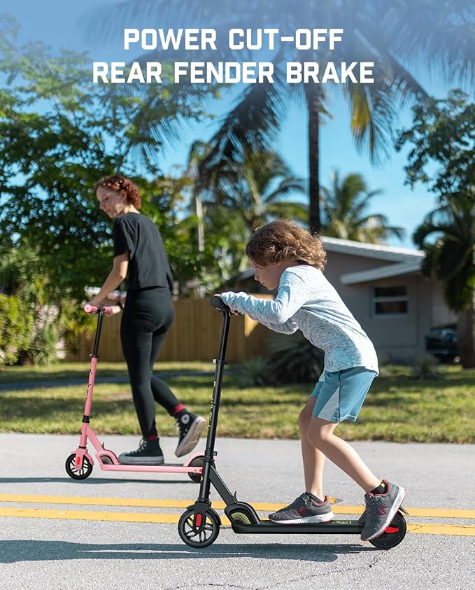 FanttikRide C9 Electric Scooter for Kids 8-12, Adjustable Handlebar Height for Riders 3.9-5.2 ft, 132 lbs, Up to 40 mins Continuous Time, 5 Miles Range, 2 Safe Max Speed 6/10 MPH