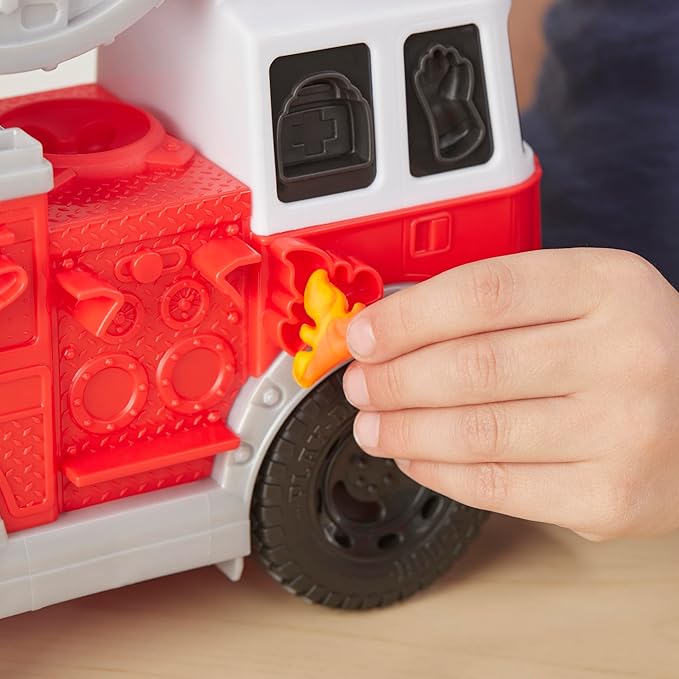 Play-Doh Wheels Fire Truck Toy Vehicle Set, 5 Cans, Preschool Toys for 3 Year Old Boys & Girls & Up, Imagination Toys (Amazon Exclusive)