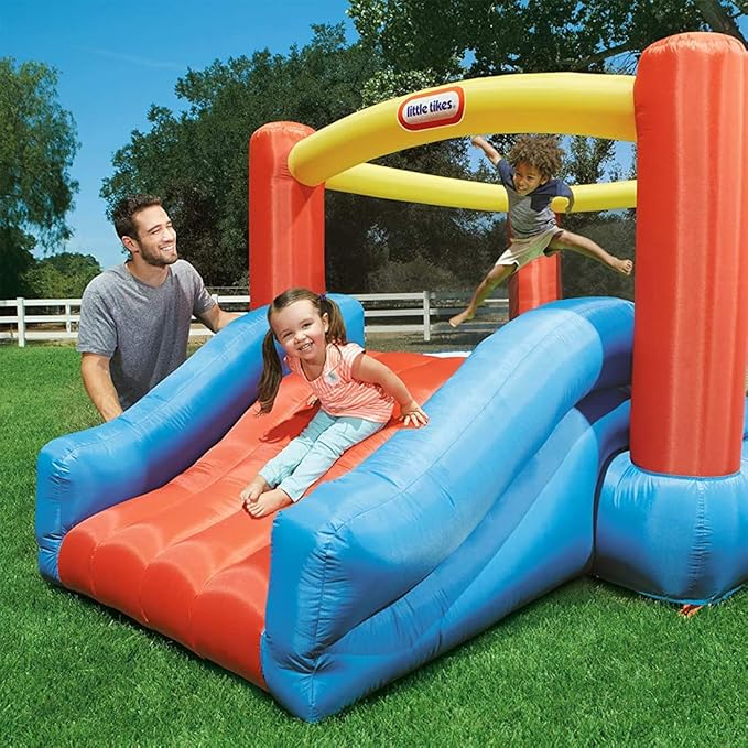 Little Tikes Jr. Jump 'n Slide Bouncer, Multicolor