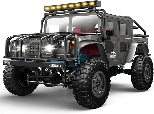 1:12 Scale All-Terrain Remote Control Car, 4WD RC Cars with 2.4 GHz, RC Climbing Truck, IPX4 Waterproof Off-Road Vehicle with Two Rechargeable Batteries, for Kids Teens Adults