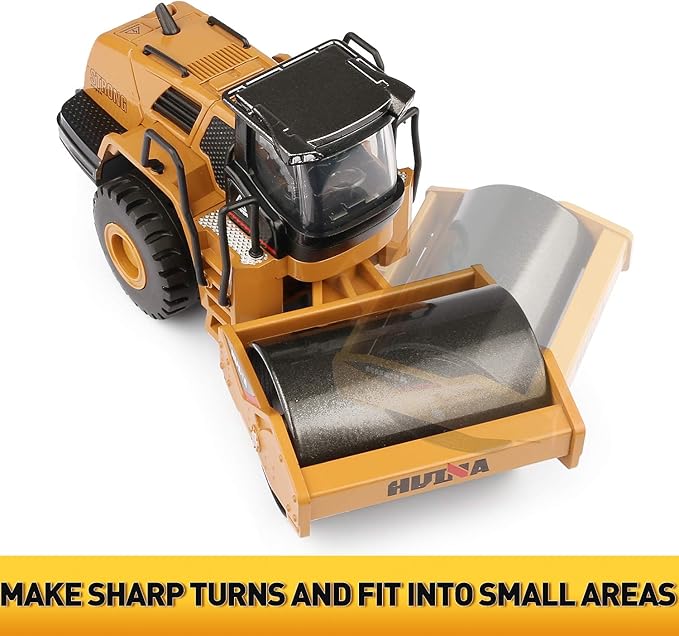 1/50 Scale Diecast Road Roller Toy, Metal Construction Vehicles Model Toy for Kids (Road Roller)