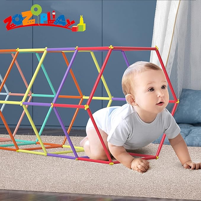 ZOZOPLAY Straw Constructor STEM Building Toys 400 Piece Straws and Connectors Building Sets Colorful Motor Skills Interlocking Plastic Engineering Toys Best Educational Toys Boy & Girl…
