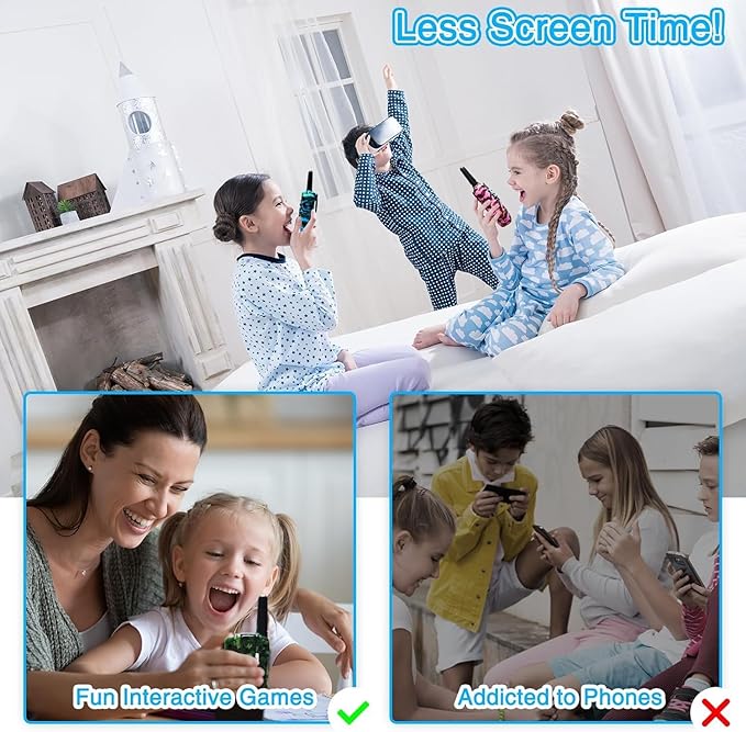 Walkie Talkies for Kids Toys for Boys Girls 4-6, 3 Miles Range Walkie Talkie to Camping, Outdoor 4 Year Old Girl Birthday Gifts for 3 4 5 6 7 Year Old Boy Girl Gifts Age 6-8 (Camo)