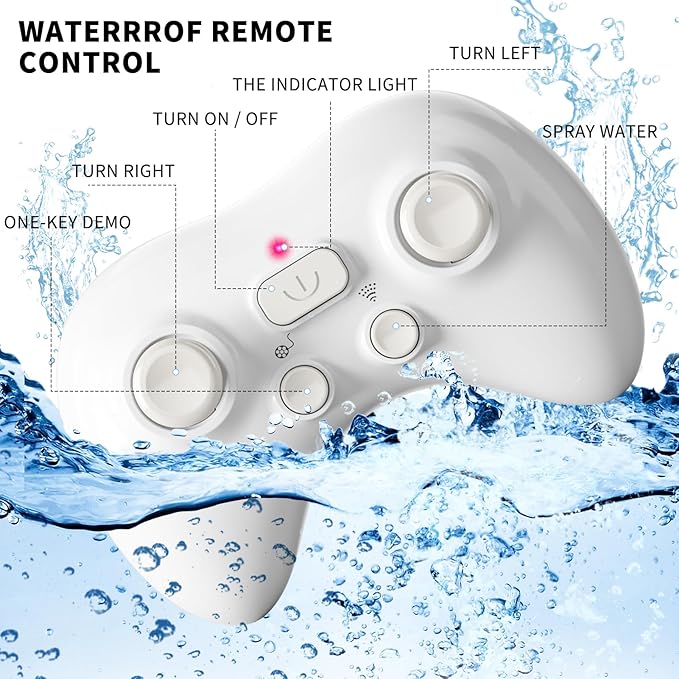 2.4Ghz Remote Control Whale Shark Toys for Boys Kids, 1:18 Scale High Simulation Whale Shark for Pool, Electric RC Whale Shark Fish Toys with Light & Spray Water Function for 4 5 6 7 8 9 Year olds Kid