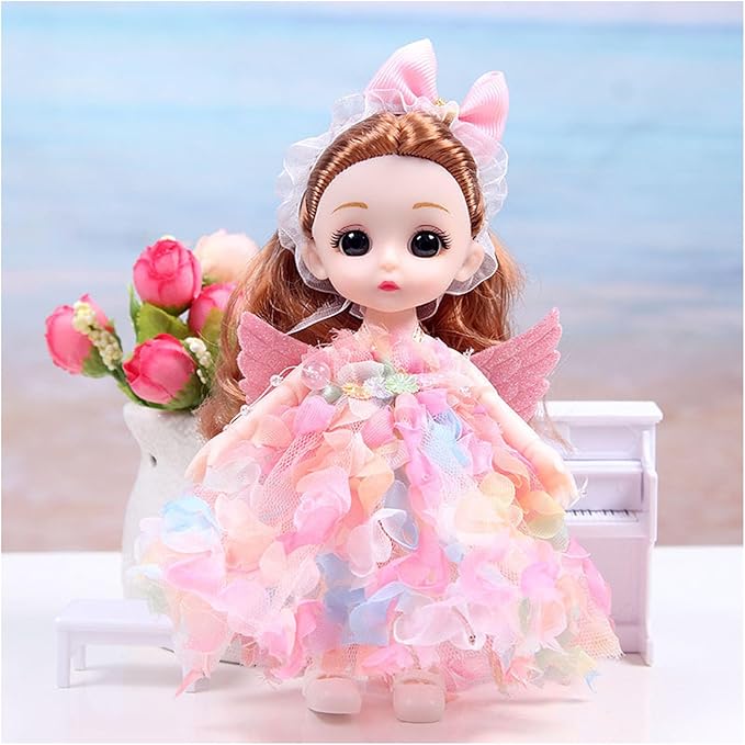 4 Pcs 6 Inch Princess Girl Mini Dolls, Small Princess Dolls, Little Girl Miniature Dolls for 3+ Year Old Girls