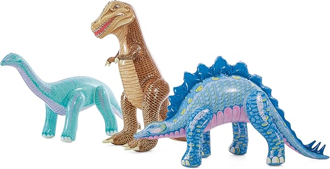 INTEX Jurassic Adventure Inflatable Kiddie Pool with Water Sprayer, Slide & Dinosaurs - 79" x 79" x 14" - Ages 2+