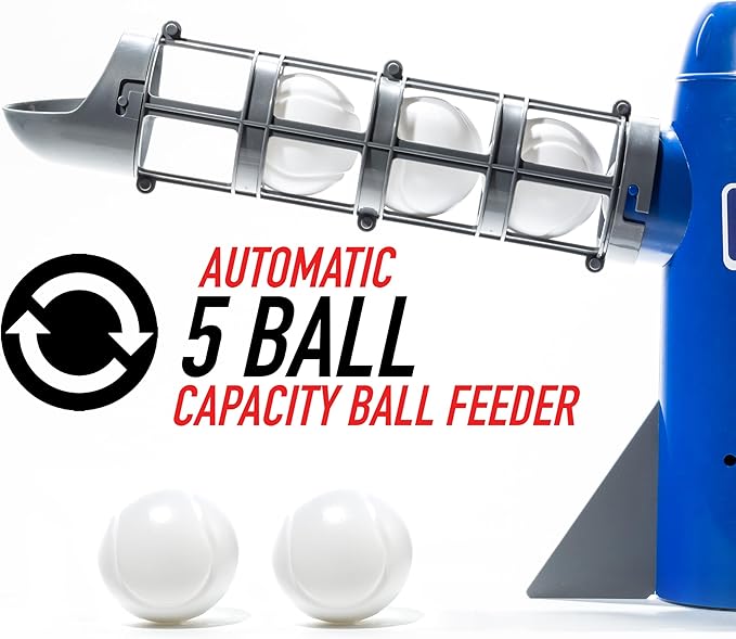Franklin Sports MLB Kids Pitching Machine - POP ROCKET Kids Baseball Trainer - Includes 5 Plastic Baseballs & Baseball Bat, Multicolor Medium