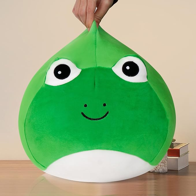 Wepop 20 in Frog Stuffed Animal Toys, Cute Giant Pebble Frog Plush Toy Throw Pillows Soft & Cuddly Plushies Dolls Birthday Gift for Kids