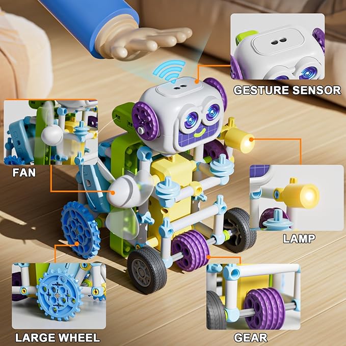 STEM Toys, SMILESSKIDDO 434 PCS Building Blocks, 36+ Robot Models Learning & Education Science Kit Toys, 5 6 7 8 9 10 11 12 Year Old Boy and Girl Gift