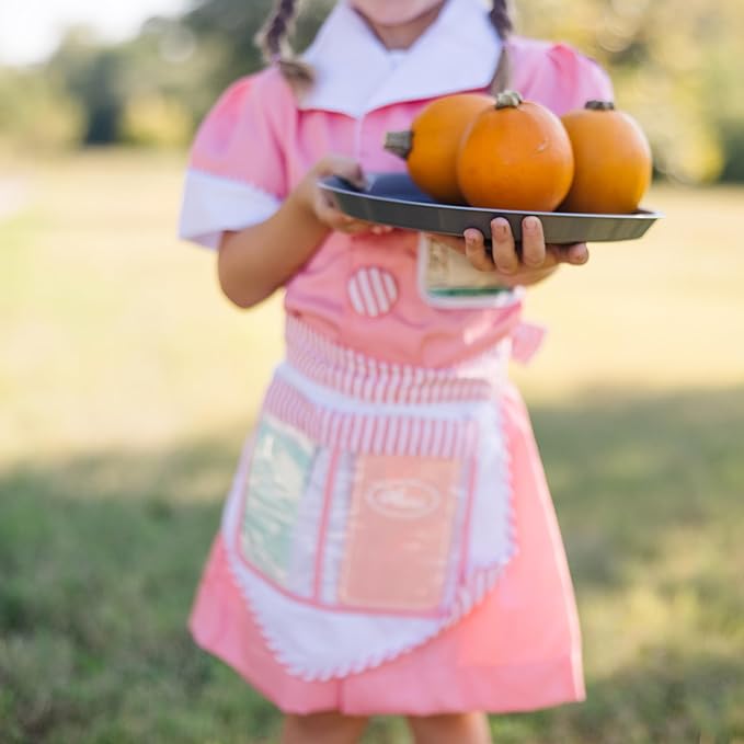 Melissa & Doug Waitress Role Play Costume Set (7 pcs) - Includes Apron, Order Pad, Cap