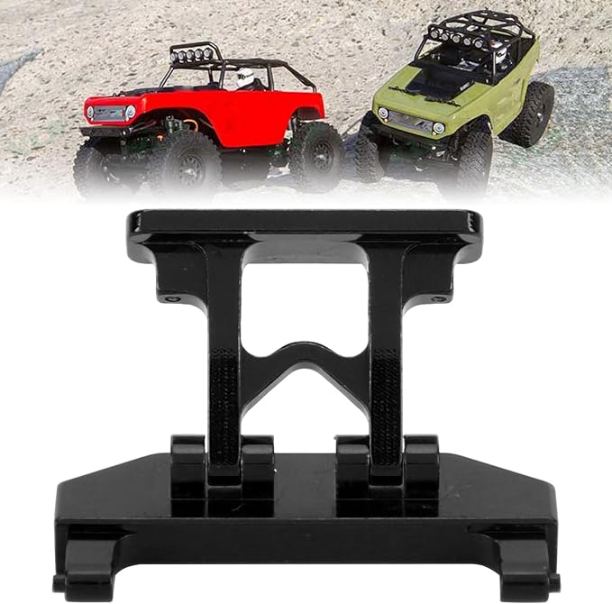 Rear Body Mount Support, Car Shell Connect Bracket Aluminium Alloy Rear Body Mount Light for Axial SCX24 90081 1/24 RC Car for Kids (Black)