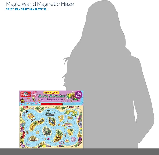 Bendon TS Shure Mermaids Sea Life Magic Wand Magnetic Maze with 3 Magnets and Magnetic Magic Wand Pre-School Learning 50461