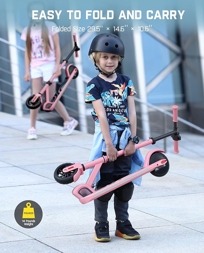 FanttikRide C9 Pro Electric Scooter for Kids 8-12, Adjustable Handlebar Height for Riders 3.9-5.2 ft, 132 lbs, Up to 40 min Continuous Time, 5 Miles Range, 3 Speed Mode 5/8/10 MPH