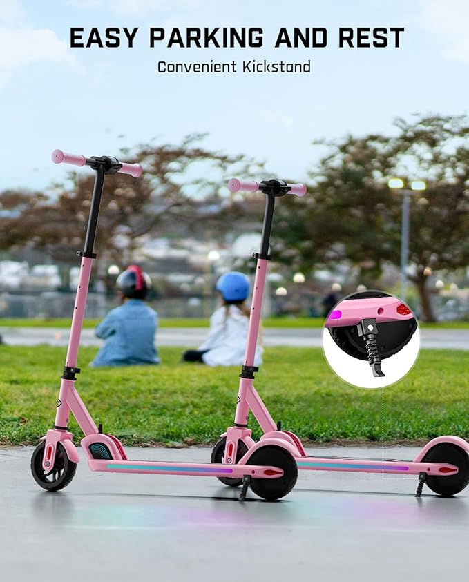 FanttikRide C9 Pro Electric Scooter for Kids 8-12, Adjustable Handlebar Height for Riders 3.9-5.2 ft, 132 lbs, Up to 40 min Continuous Time, 5 Miles Range, 3 Speed Mode 5/8/10 MPH