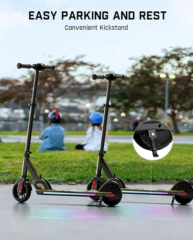 FanttikRide C9 Pro Electric Scooter for Kids 8-12, Adjustable Handlebar Height for Riders 3.9-5.2 ft, 132 lbs, Up to 40 min Continuous Time, 5 Miles Range, 3 Speed Mode 5/8/10 MPH