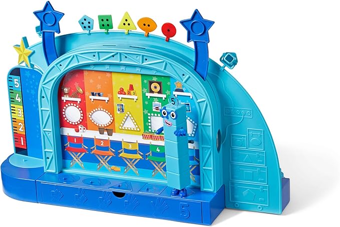 hand2mind Numberblock Five’s Musical Superstar Stage, Play Figure Playsets, Toddler Music Toys, Number Toys, Counting Toys, Math Toys for Kids 3-5, Preschool Learning Toys, Birthday Gifts for Kids