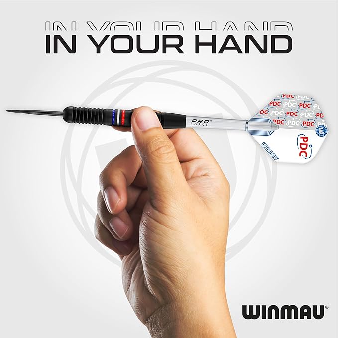 Winmau PDC Ultimate Set with 22G Steeltip Brass Darts and Accessories - Includes Dart Flights and Shafts (Stems)