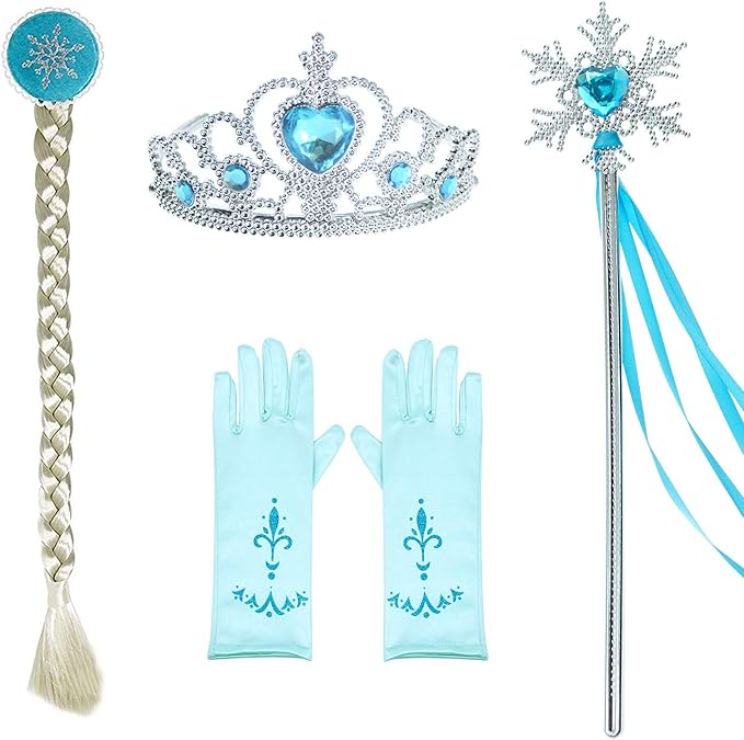 Luxury Princess Dress Costumes with Shining Long Cape Girls Birthday Party