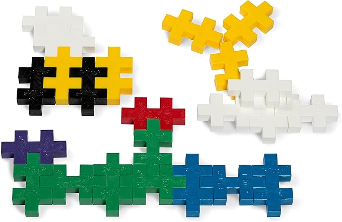 PLUS PLUS Big - 15 Piece Basic Mix - Construction Building Stem/Steam Toy, Interlocking Large Puzzle Blocks for Toddlers and Preschool