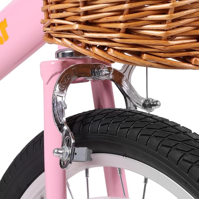 JOYSTAR Vintage Kids Bike with Training Wheels & Basket, 12 14 16 20 24 Inch Girls Bike for 2-14 Years Old, Multiple Colors