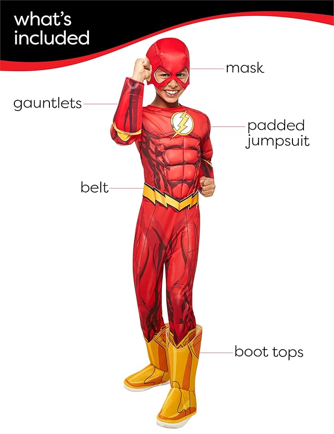 Rubie's Costume DC Superheroes Flash Deluxe Child Costume