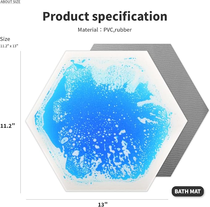 Art3d 9-Tile Hexagon Sensory Floor Tiles for Kids, Toddlers and Children, Colorful Liquid Sensory Activity Mat for Active Play and Decorative