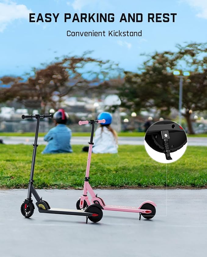 FanttikRide C9 Electric Scooter for Kids 8-12, Adjustable Handlebar Height for Riders 3.9-5.2 ft, 132 lbs, Up to 40 mins Continuous Time, 5 Miles Range, 2 Safe Max Speed 6/10 MPH